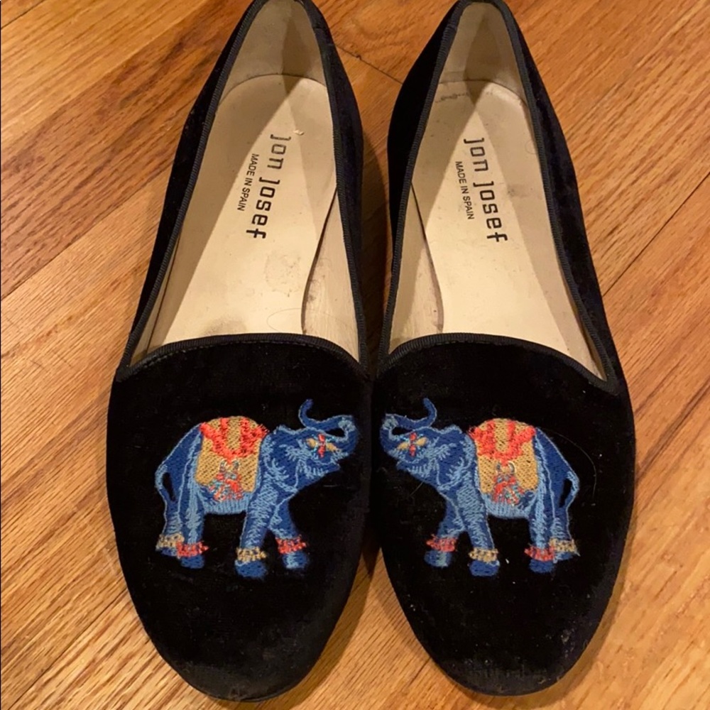 Jon Josef velvet elephant shoes